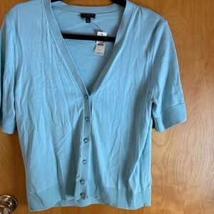 Talbots Sky Blue Short Sleeve Cardigan set